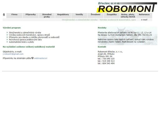 oficiální stránka firmy robomont s.r.o.