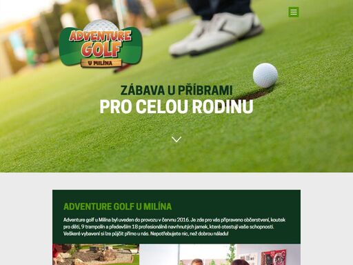 adventure golf u milína je moderní mini golf typu adventure. 18 jamek, občerstvení, koutech pro děti. adventure golf milín
