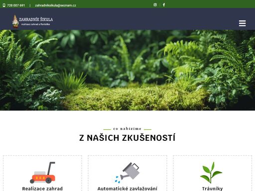 kompletní služby zahradníka, od projektu zahrady, přes následnou kompletní realizaci, vč. závlahy a osvětlení až po údržbu. klasické, permakulturní, štěrkové nebo feng shui zahrady