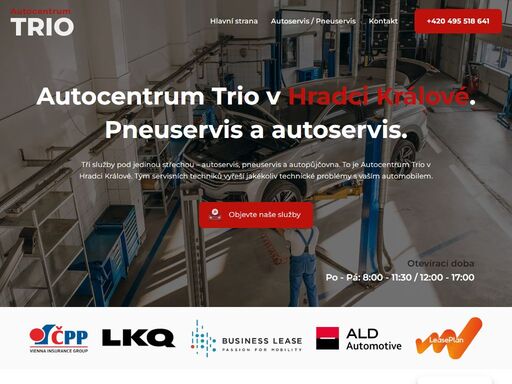 autoservis a pneuservis v hradci králové pro užitkové i osobní vozidla. rychlé a spolehlivé servisní práce. zajistíme pro vás i náhradní vůz. autocentrum trio.