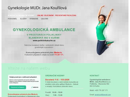 gynekologická ordinace, kuřim. komplexní gynekologická ambulantní péče, těhotenská poradna.