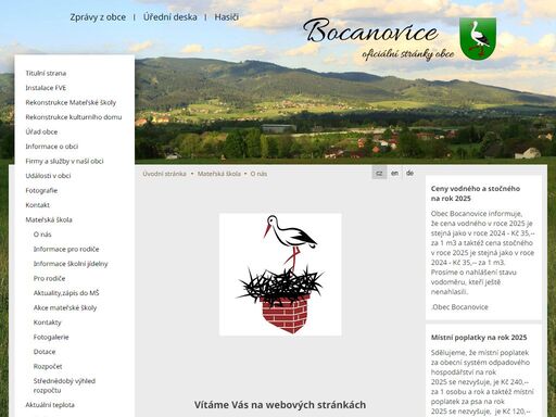 oficiální stránky obce bocanovice