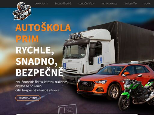 autoškola prim rychle snadno bezpečně