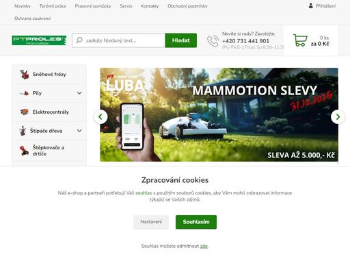 les, zahrada, eshop, prodej, zahradní traktor, pila, křovinořez, jižní čechy, pro les, prachatice, servis, sekačka, plotostřih, drtič, provzdušňovač, aku šroubovák, vrtačka e-shop nabízí sekačky, mulčovače, robotické sekačky, křovinořezy, zahradní traktory