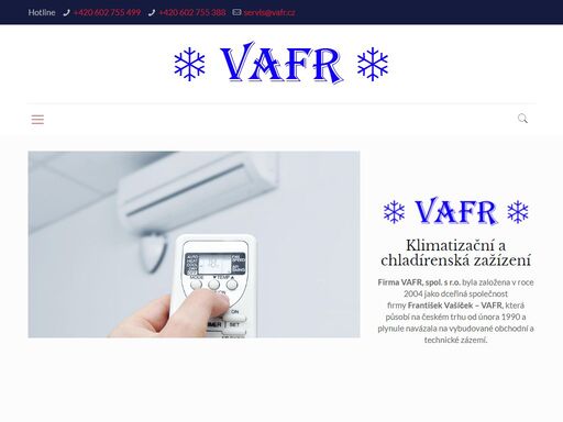 vafr, spol. s r.o. | klimatizační a chladírenská zažízení
