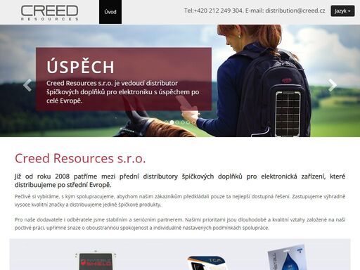 creed resources s.r.o. mezi přední distributory špičkových doplňků pro elektronická zařízení, které distribuujeme po střední evropě