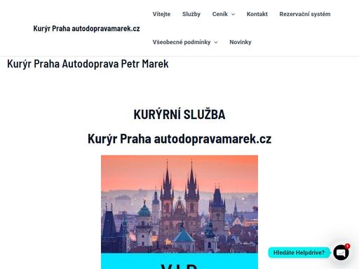 kurýr praha - autodoprava petr marek - kurýrní služba praha - autodopravamarek.cz - ve chvíli kdy čas hraje roli je tu služba helpdrive
