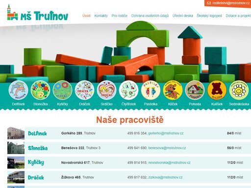 oficiální web mateřských škol v trutnově. stránky vedení školky a jednotlivých pracovišť.