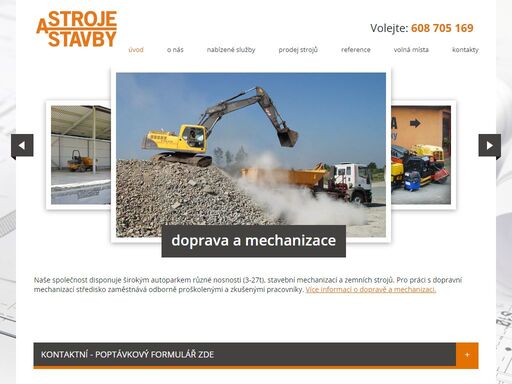 stroje a stavby - prodej a pronájem stavebních strojů. nabízíme stavební práce všeho druhu, včetně zemních prací.