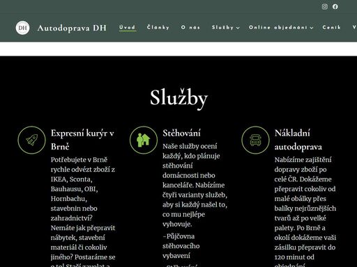 naše společnost se specializuje na profesionální kurýrní a stěhovací služby s důrazem na rychlost, spolehlivost a flexibilitu. v oblasti brna a okolí poskytujeme expresní doručení zásilek do 120 minut od objednání.