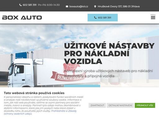 výroba užitkových nástaveb pro nákladní a přípojná vozidla. využijte užitkové nástavby pro náklaďáky od společnosti box-auto jihlava.