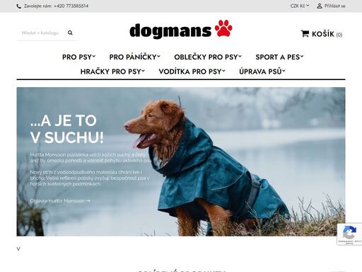 specializovaný obchod pro psy v liberci, výroba matrací pro psy, import hurtta, rukka, red dingo, vivog, expert hurtta , grooming a sport se psem.