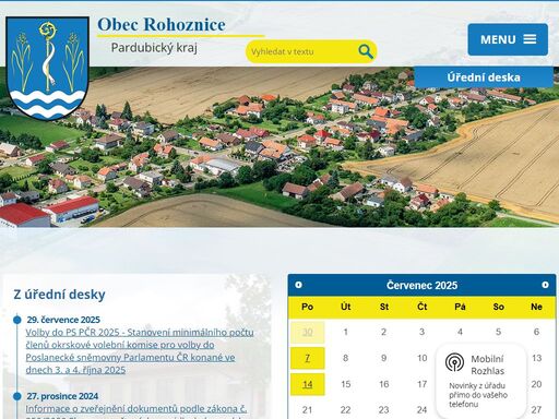 obec rohoznice se nachází v okrese pardubice, kraj pardubický.