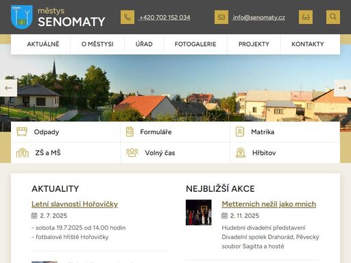oficiální stránky obce senomaty