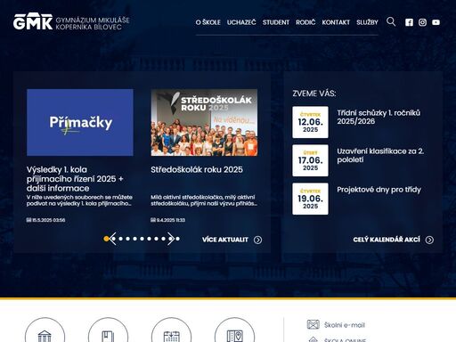 gymnázium v bílovci bylo založeno v roce 1946, v roce 1974 bylo pověřeno ministerstvem školství péčí o žáky talentované v matematice. název gymnázium mikuláše koperníka nese od roku 1978.