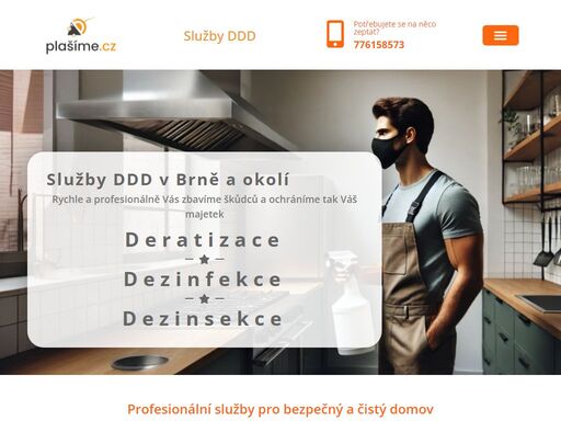 profesionální deratizace, dezinsekce a dezinfekce od odborníků na plasime.cz.