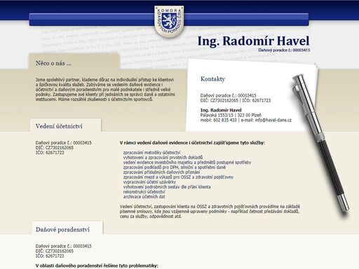 ing. radomír havel - vedení účetnictví, daňové poradenství