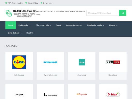bajecnasleva.cz je vyhledávač zaměřený na slevy, akce a kupony z různých e-shopů. poskytujeme snadný přístup k výprodejům a slevovým kuponům, abyste mohli rychle a jednoduše ušetřit.