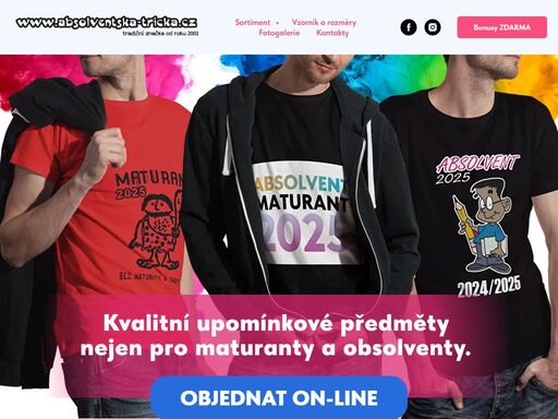  kvalitní upomínkové předměty nejen pro maturanty a absolventy. maturitní trička, mikiny, šerpy, stužky a další.
