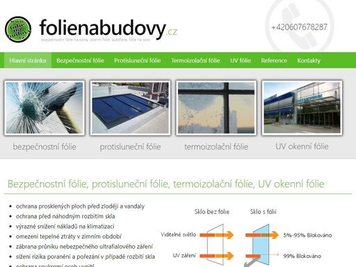 nabízíme kvalitní bezpečnostní a protisluneční fólie