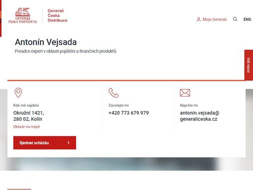 zjistěte kontakt na pojišťovacího poradce i přehled služeb, které vám může nabídnout.