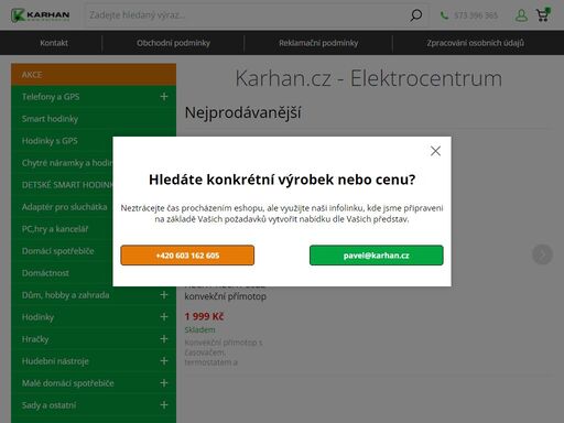 karhan.cz - prodej a rozvoz elektra nejen pro holešov, kroměříž a zlín. poskytujeme také montáž anténní a satelitní techniky či spotřebičů - praček, chladniček, mrazniček a dalších.