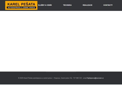 kontejnerová doprava a zemní práce karel pešata, černošice, praha-západ