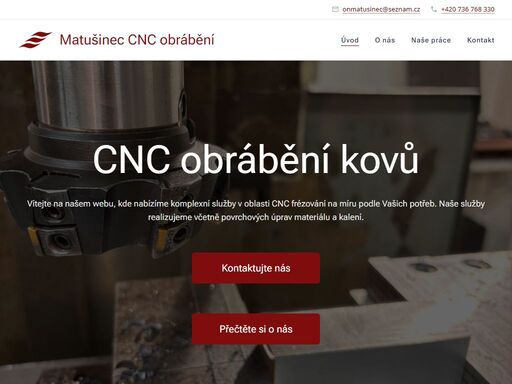 ůvodní strana matušinec cnc