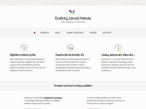 nabízíme služby tisku a kopírování až do formátu a3, tisk ofsetový až do formátu a2. tiskneme různé plakáty, letáky, složky, časopisy, noviny, knihy a brožury. dále pak různá svatební či smuteční oznámení, novoročenky a vizitky a jiné. nabízíme také službu tisku a kopírování z donesených médií.