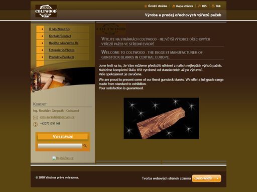 výroba a prodej ořechových výžezů pažeb