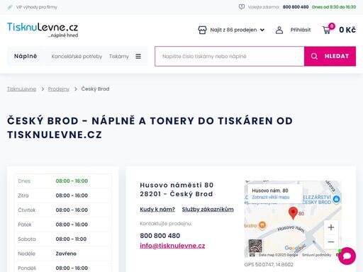 nechte si zaslat toner či náplň do vaší tiskárny do prodejny tisknulevne.cz - český brod.