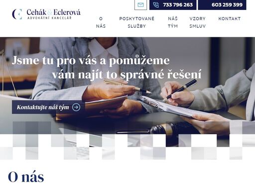 oficiální web advokátní kanceláře cehák & eclerová