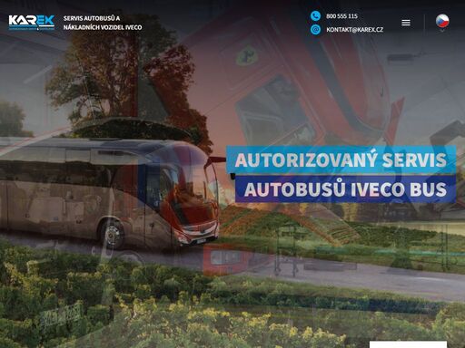 servis autobusů a nákladních vozidel značky iveco karex a.s. zajišťuje autorizovaný servis autobusů iveco bus, irisbus - iveco a karosa, autorizovaný servis nákladních a užitkových vozů iveco. dále nabízíme pozáruční servis všech značek nákladních vozidel a autobusů a další služby jako instalace nezávislých topení, lakování, kontrolu klimatizací, přípravu vozů na stk, pneuservis atd. servis autobusů zajišťujeme běžnou