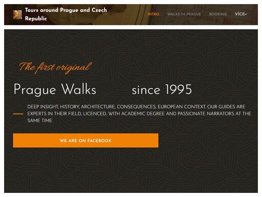 prague walks - the first original thematic walks around prague, since 1995