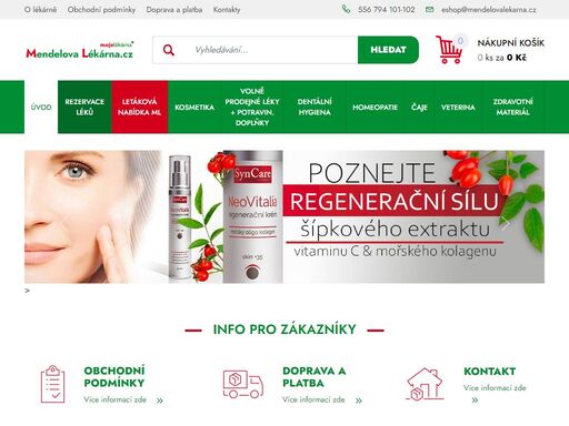 v naší internetové lékárně nabízíme volně prodejné přípravky z kategorie vitamínů, potravinových doplňků, kosmetiky a přípravky pro péči o vaše zuby. součástí sortimentu je také kojenecká výživa a různé produkty pro matky s dětmi, přírodní léčiva lékárna, léčiva, léky, vitamíny, lékárna online, lékárna on-line, lékárna e-shop
