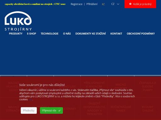 luko strojírny, s.r.o. - strojírenská výroba, mazací technika, textilní stroje, dávkovače kovů