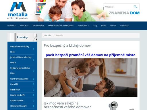 klíče, bezpečnostní vložky, madla, kliky na dveře se zárukou dodáváme až 20 let