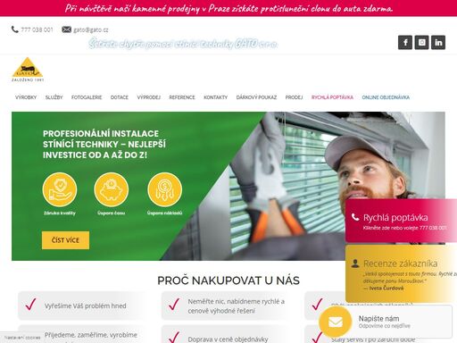 prodej, montáž a servis žaluzií a rolet