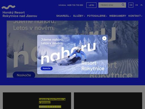 přijďte si zalyžovat do skiareálu rokytnice nad jizerou na nejdelší sjezdovky v čr, místy až 100m široké.