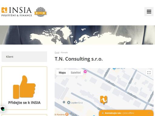 insia a.s. praha. jste makléř nebo zájemce o pojištění? kontaktujte naše specialisty nebo se na nás obraťte přes kontaktní formulář.