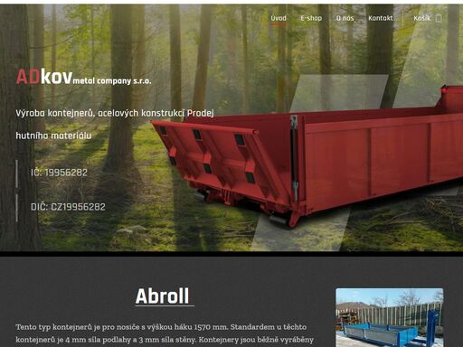výroba kontejnerů, ocelových konstrukcí prodej hutního materiálu