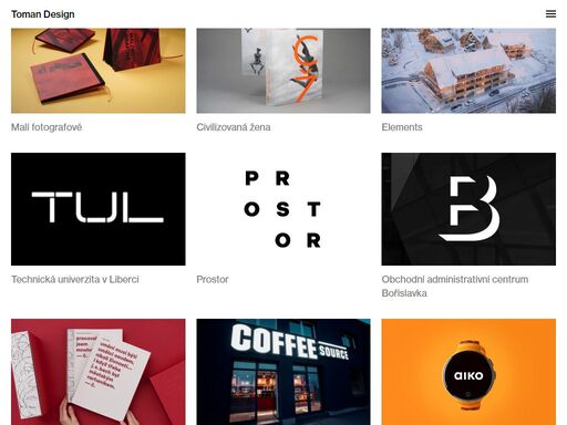 naše portfolio zahrnuje identity, knihy, obaly i weby a pokrývá projekty napříč širokou škálou oblastí, které zahrnují umění, komunikaci, technologie, design, jídlo, vzdělávání, neziskové a humanitární projekty.