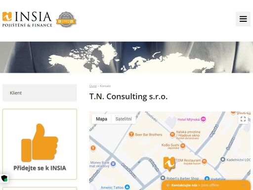 insia a.s. praha. jste makléř nebo zájemce o pojištění? kontaktujte naše specialisty nebo se na nás obraťte přes kontaktní formulář.