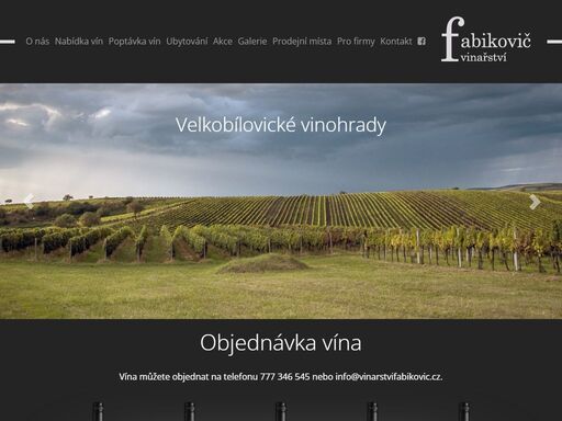 vítejte na stránkách vinařství fabikovič z největší vinařské obce v české republice