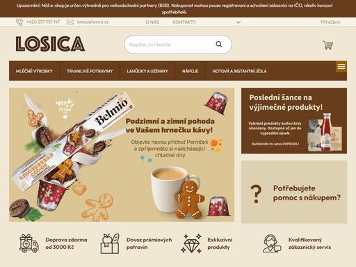 losica | kvalitní potraviny z celého světa na dosah ruky., losica
