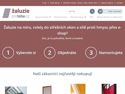 žaluzie do oken, rolety na střešní okna a sítě do oken s dopravou zdarma!