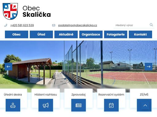 oficiální stránky obce skalička