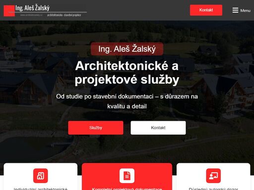 ing. aleš žalský nabízí komplexní architektonicko-stavební a projektové služby – architektonické studie, stavební dokumentaci, autorský dozor.