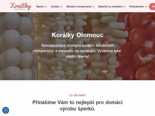 obchod s korálky, kameny, bižuterními komponenty a dalším sortimentem pro tvorbu bižuterie v olomouci. 