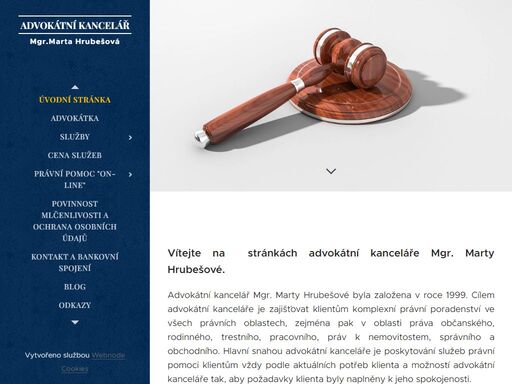 vítejte na stránkách advokátní kanceláře mgr. marty hrubešové.